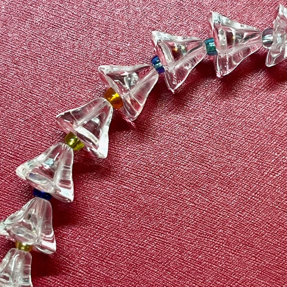 As Low As $2 Crystal Transparent Morning Glory Blossom Beads 12mm x 10mm (15) - Picture 4 of 4